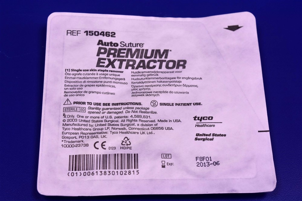 3 Pack Surgical Skin Staple Remover / Extractor Auto Suture 150462