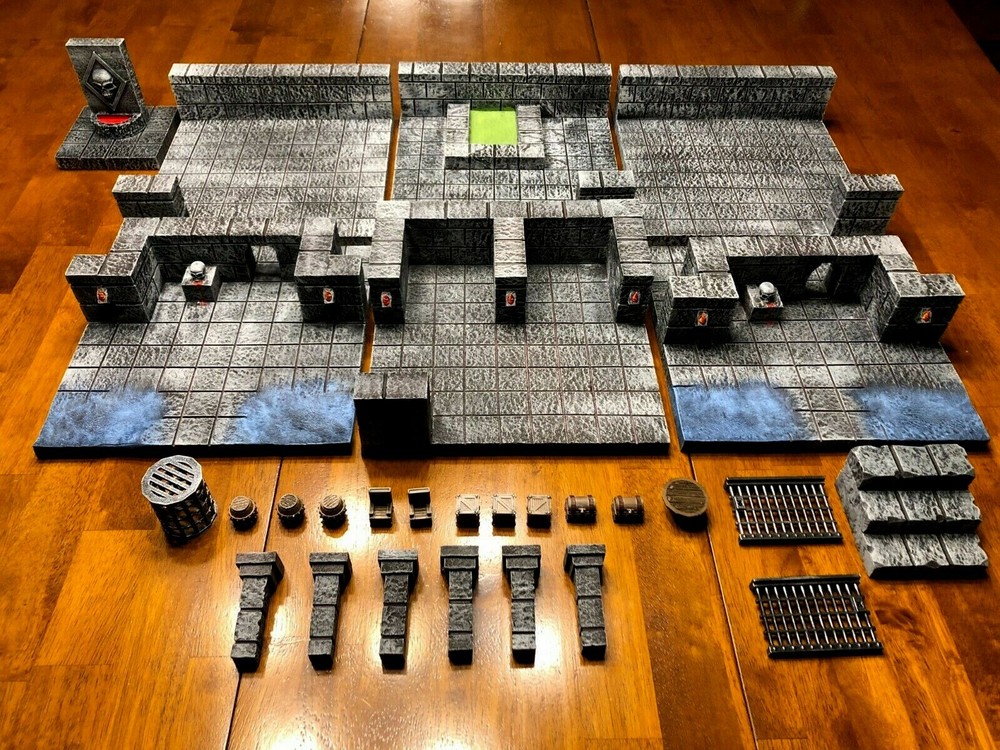 Big Dungeon Terrain Modular Set Wargame Scenery Dungeons & Dragons Pathfinder