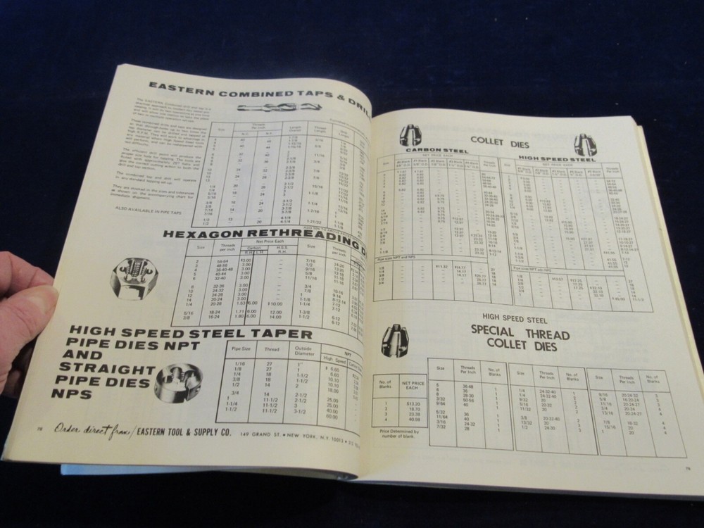 1971 Eastern Tool & Supply Catalog 236pg Steel Hardware Tools C137a