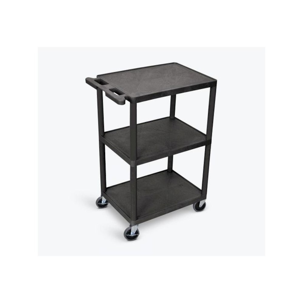 3 Shelf Utility Cart Black