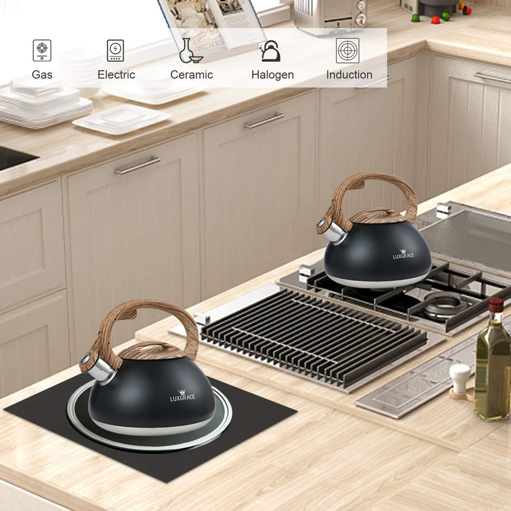 Whistling Tea Kettle Stainless Steel Teapot, Teakettle for Stovetop Induction...