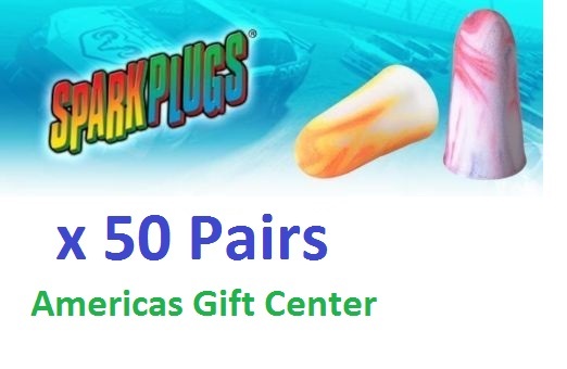 50 Earplugs Moldex Spark Plugs Individually Wrapped