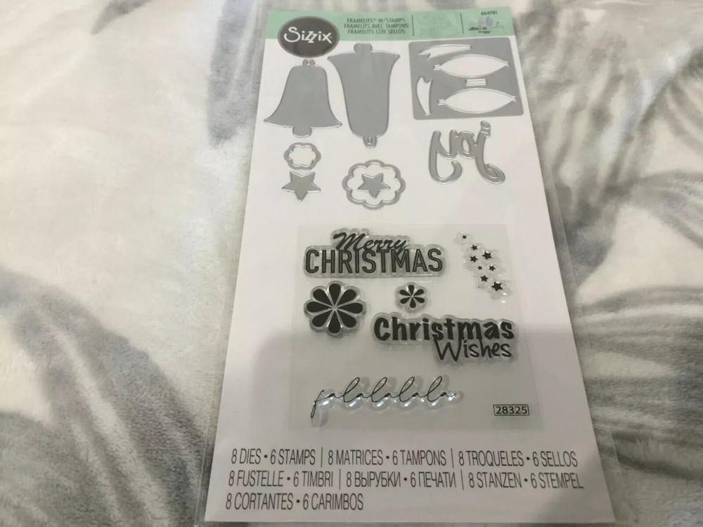 Sizzix Silver Bells Framelits Stamp and Dies  New