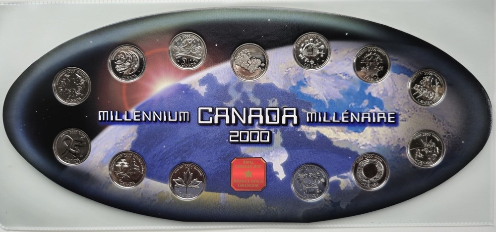 2000 RCM Canada Millennium Oval 13 Coin Commemorative Set