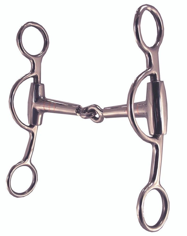 Robart Pinchless Argentine Snaffle Bit Copper Inlay Training Bit