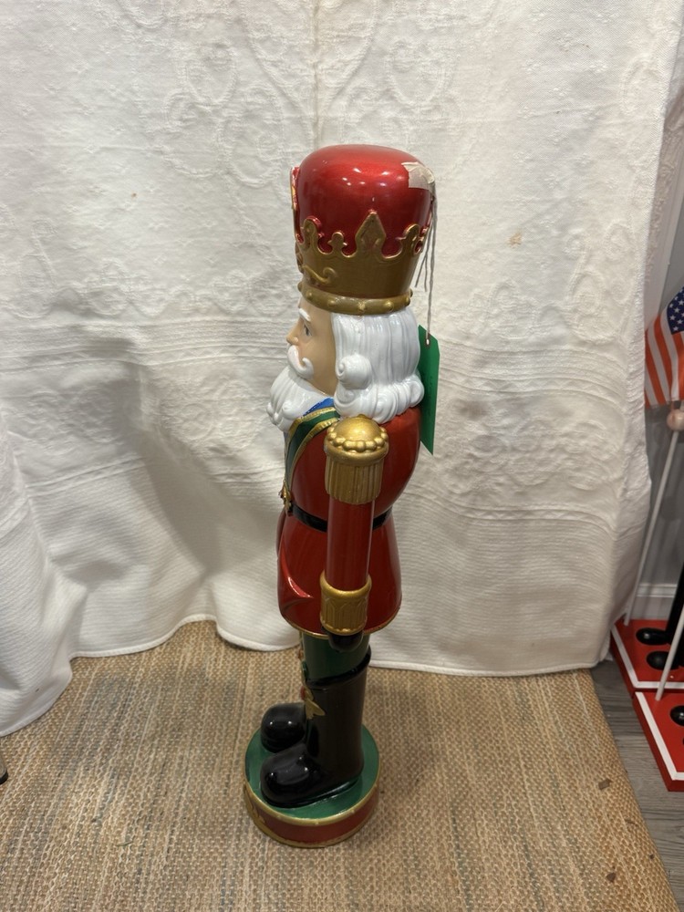 Light Up Battery Santa Nutcracker 32.5 Inch Tall