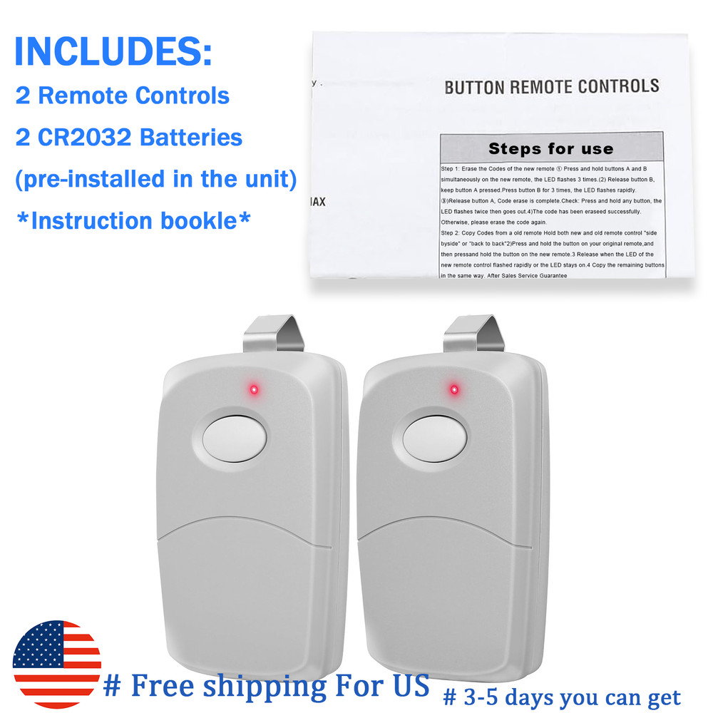 2-PACK  Remotes  For Linear 10 dip 300MHz Multicode Transmitter Garage Door