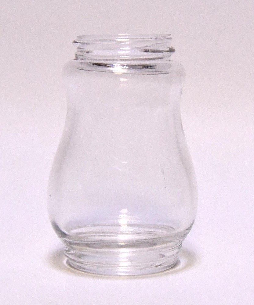 VINTAGE UNMARKED CLEAR GLASS REPLACEMENT LANTERN GLOBE LENS