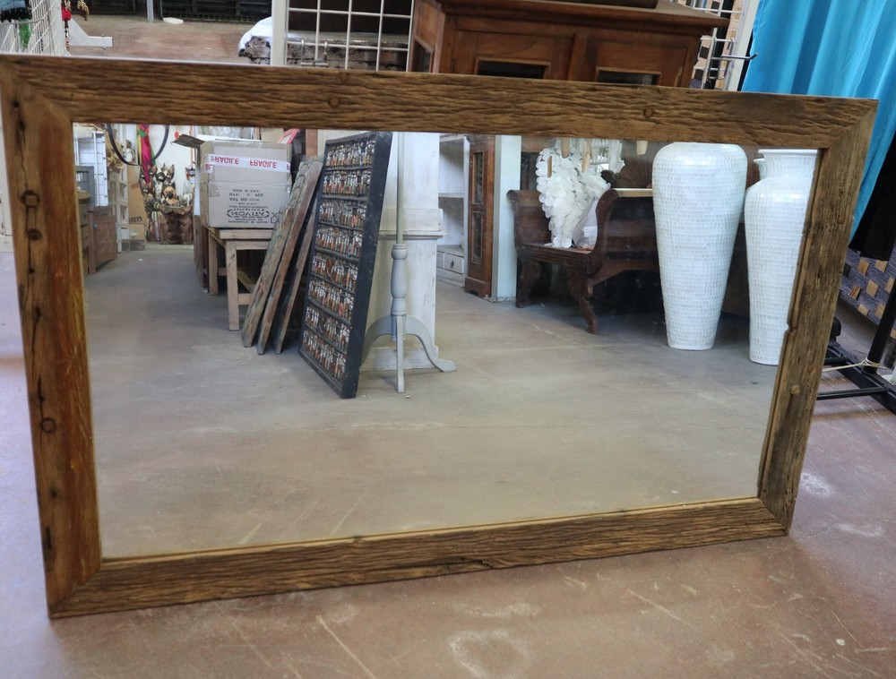 Rectangular Teak Wood Mirror – 130x80 Cm – 8 Cm Frame – Style
