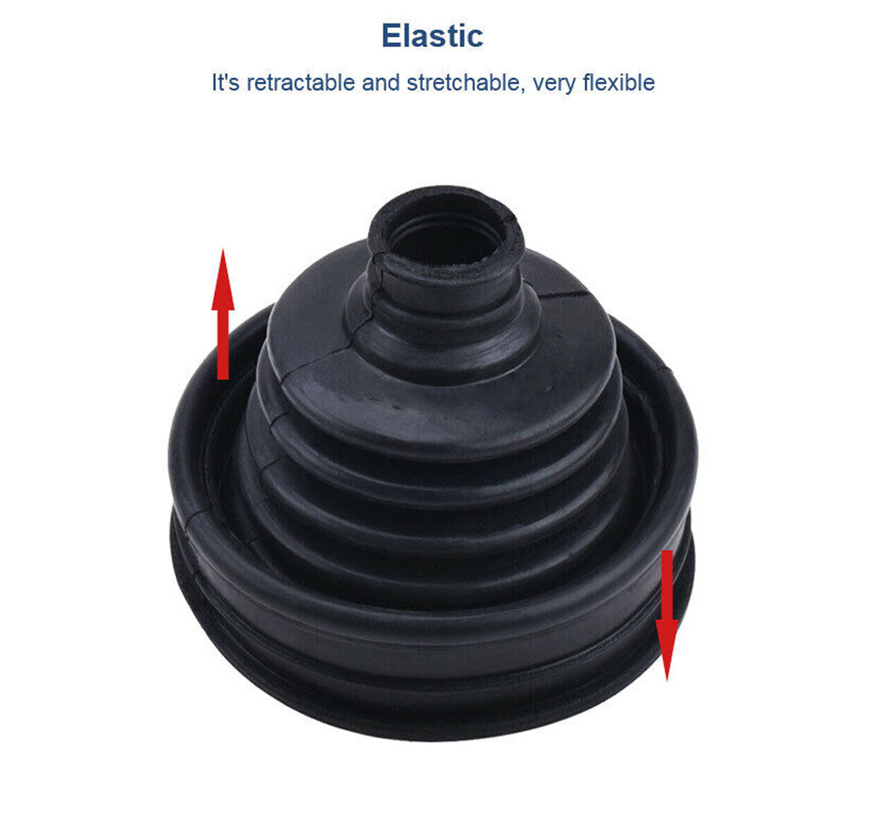 2X Universal Constant Velocity CV Joint Boot Dust Cover Black Anti-Aging Rubber