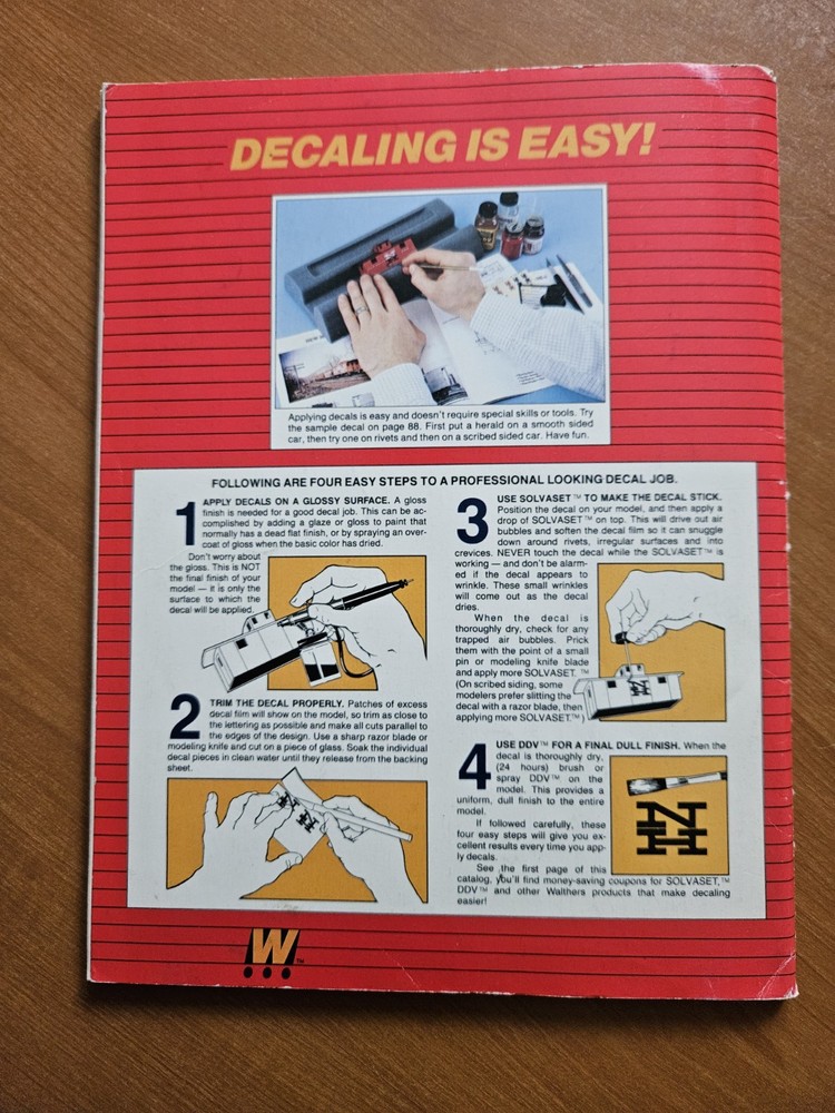 1985 WALTHERS MODEL TRAIN DECAL CATALOG AND REFERENCE MANUAL