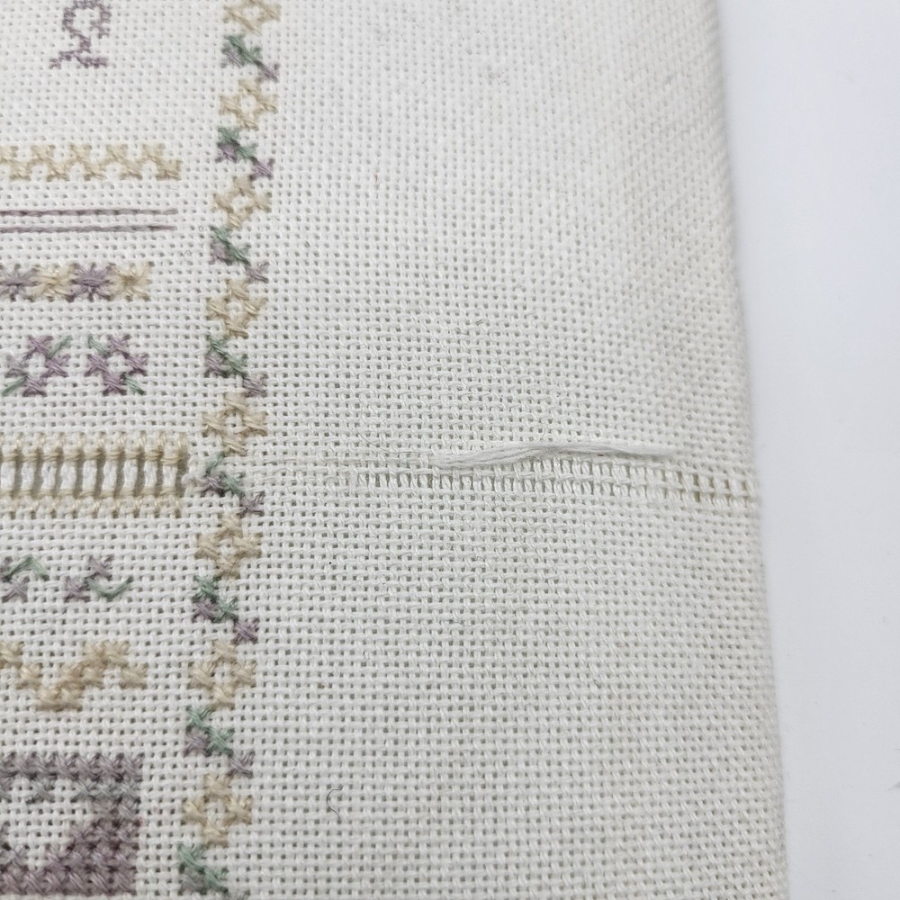 Lovely Vintage Cross stitch Sampler completed decor