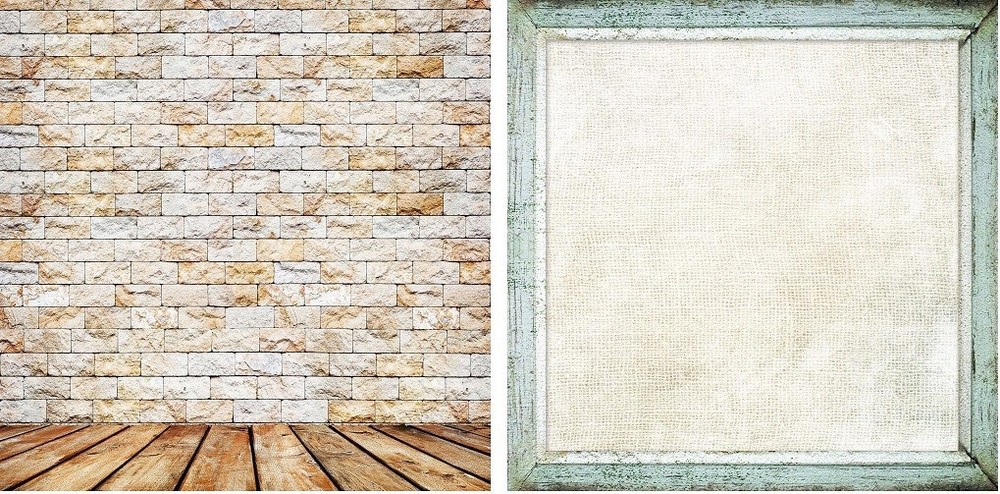 Brick Wall & Frames, DS scrapbook paper - Asuka Studio 60650