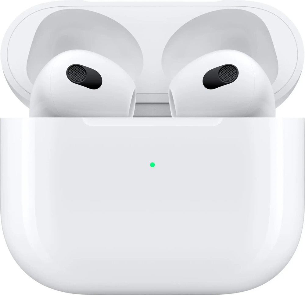 Apple AirPods (3rd generation) with Lightning Charging Case - White _ Open Box