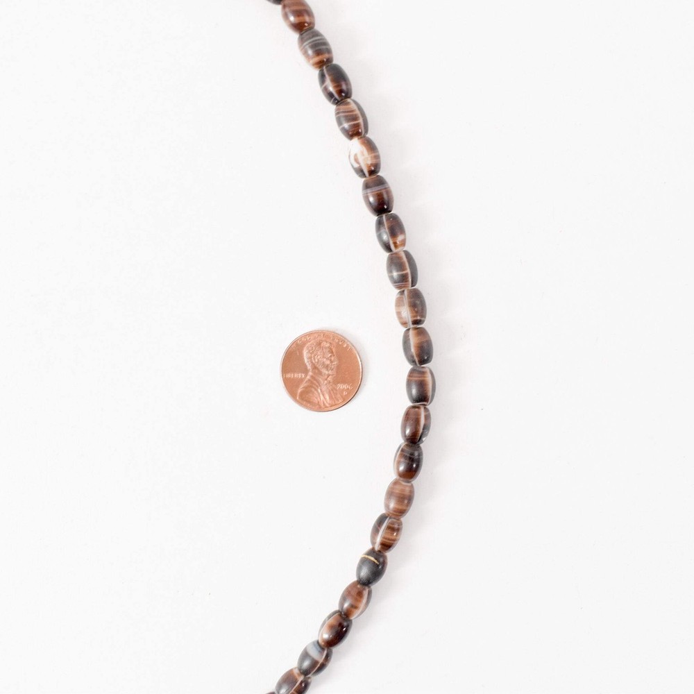 Coffee Bean Wedding Trade Beads 32 Inch