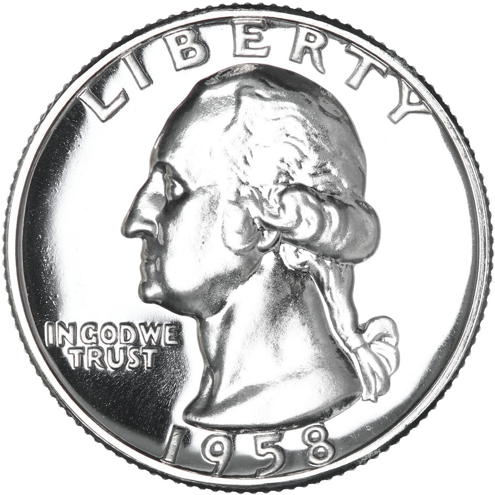 1958 (P) Washington Quarter Gem Proof 90% Silver