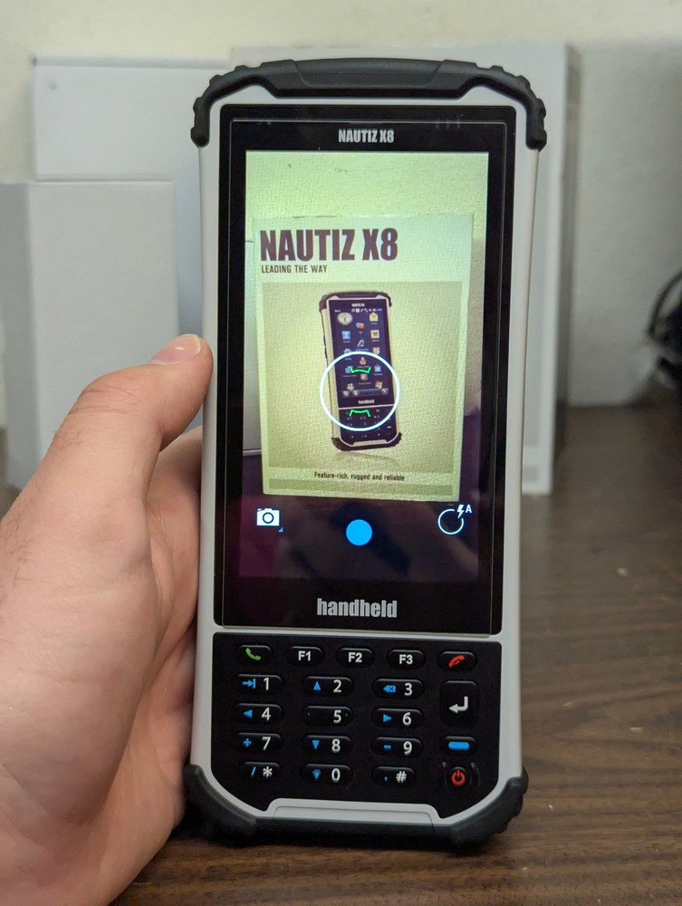 handheld NAUTIZ X8 compact rugged Android data collector; tested, works; reset