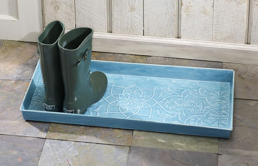 Versatile Enamel Boot Tray, Marbella Design
