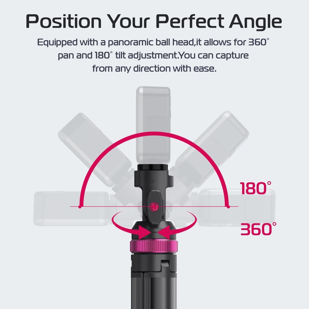 MT-89 Extendable Tripod Aluminum, 82" Portable Adjustable Light Stand with 1/...