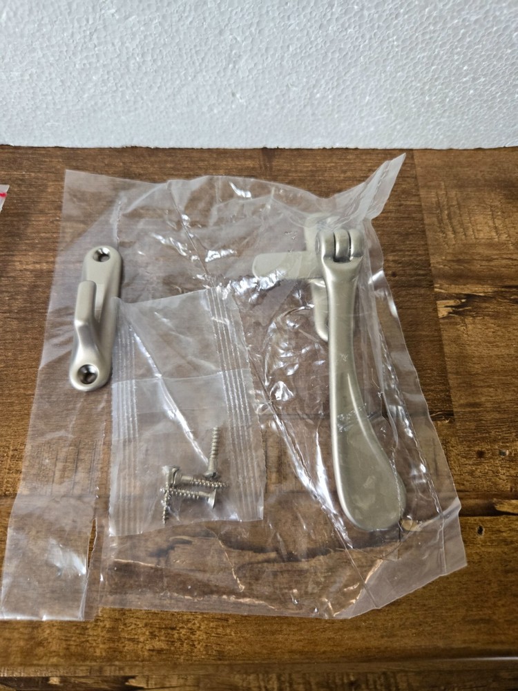 Flat Handle Window Casement Latch Set Silver Plated Right or Left Installation