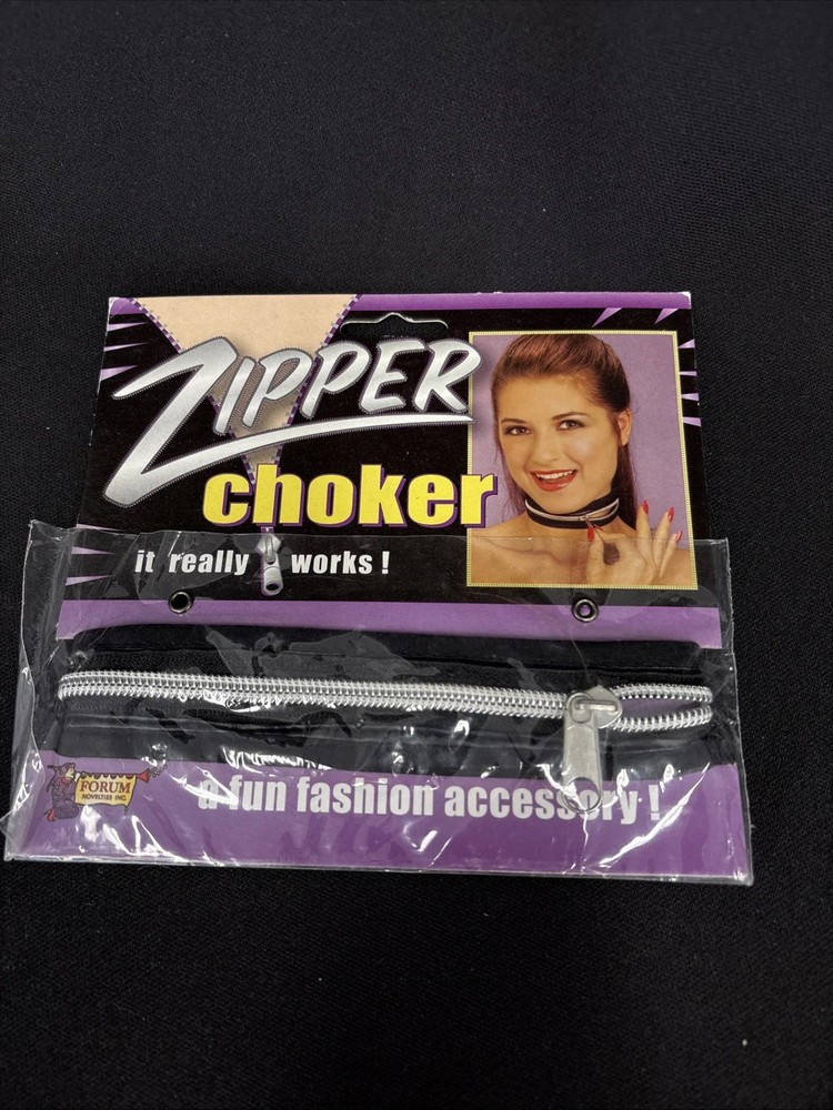 Zipper Choker Costume Accessory