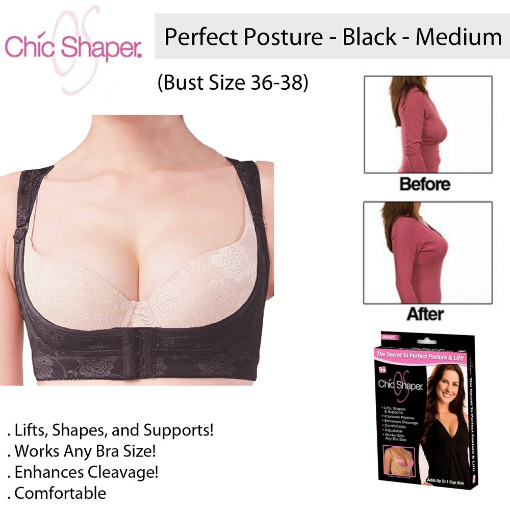 Chic Shaper Perfect Posture - Black - Medium (Bust Size 36-38)