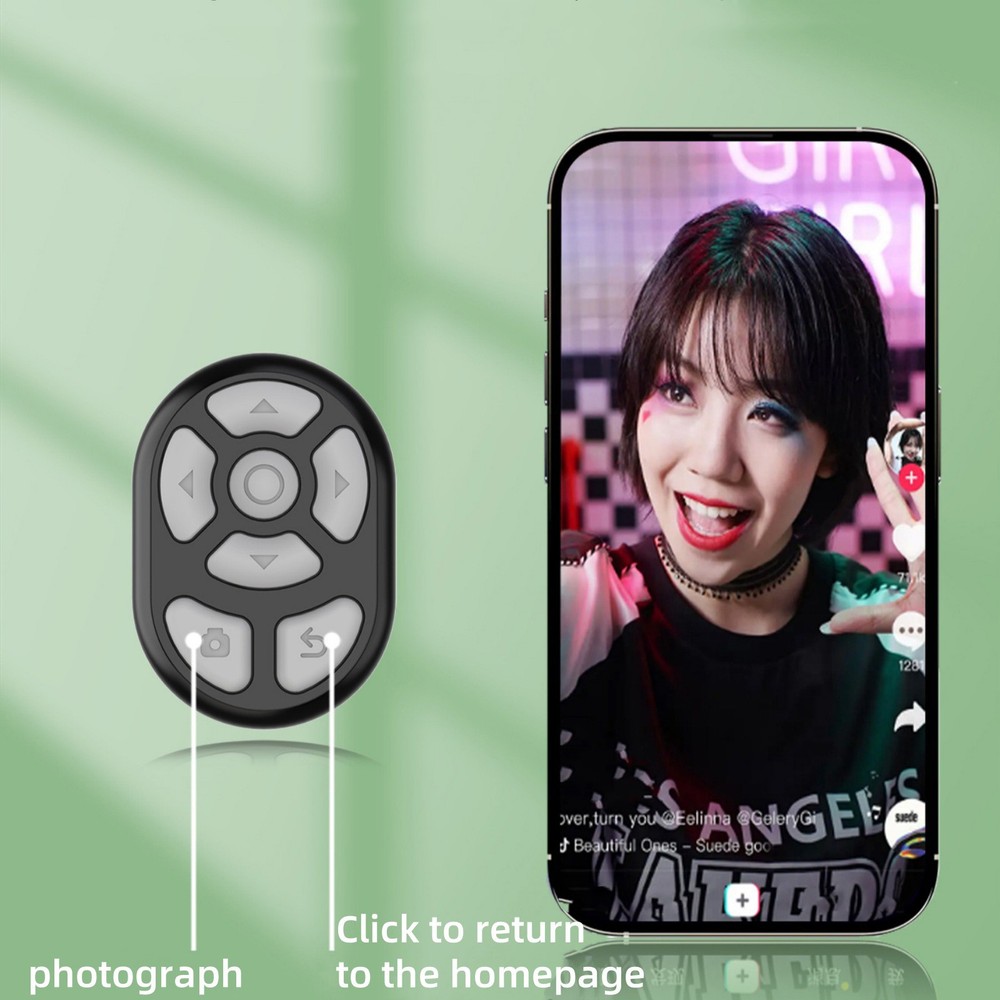 Black Remote Control Scrolling Ring With Charging Compartment Versatile Tool