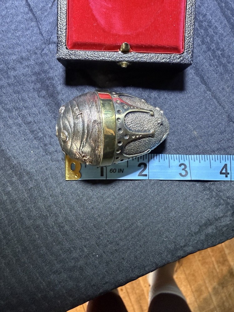 Stuart Devlin Sterling Silver Gilt Surprise Easter Egg No. 43 Boxed w/ Receipt
