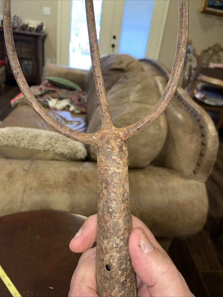 Fork Rake Head 3 Thines Rusty Rustic no handle Original Vintage Primitive Metal
