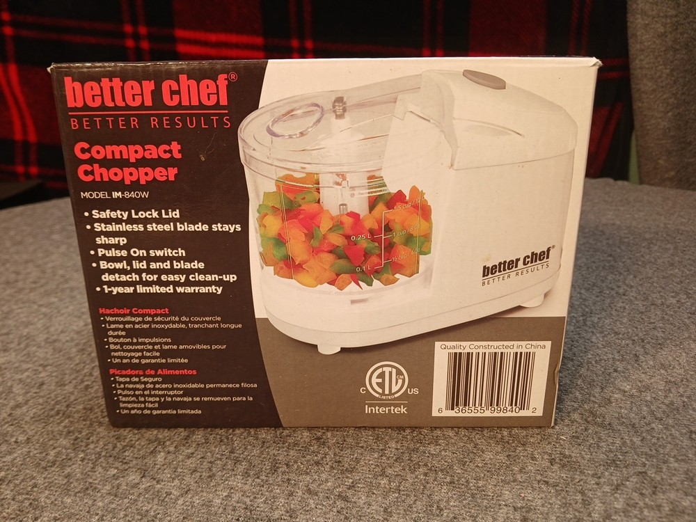 Better Chef Compact Chopper Model IM 841B. New