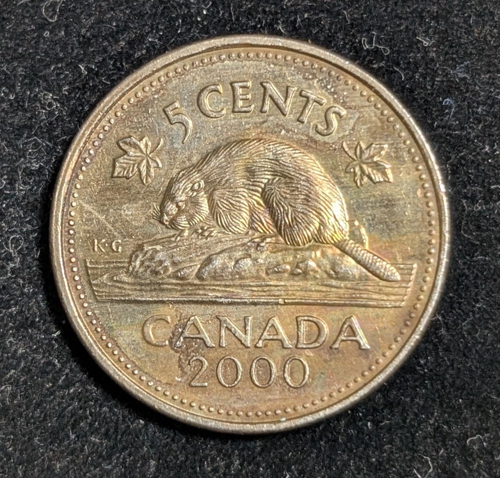 2000 Canada 5 Cents Circulated KM# 182