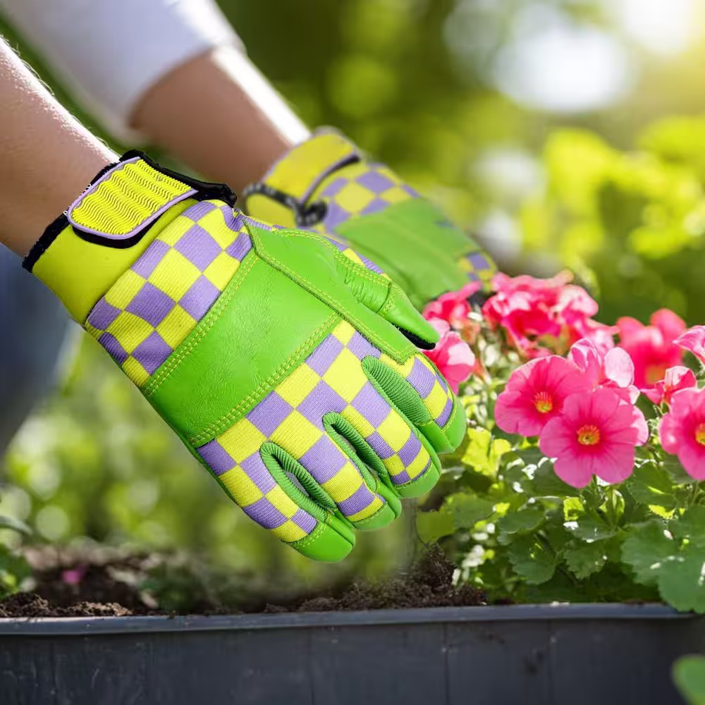 Microfiber Leather Gardening Gloves Thorn Proof Replacement for Weeding Digging