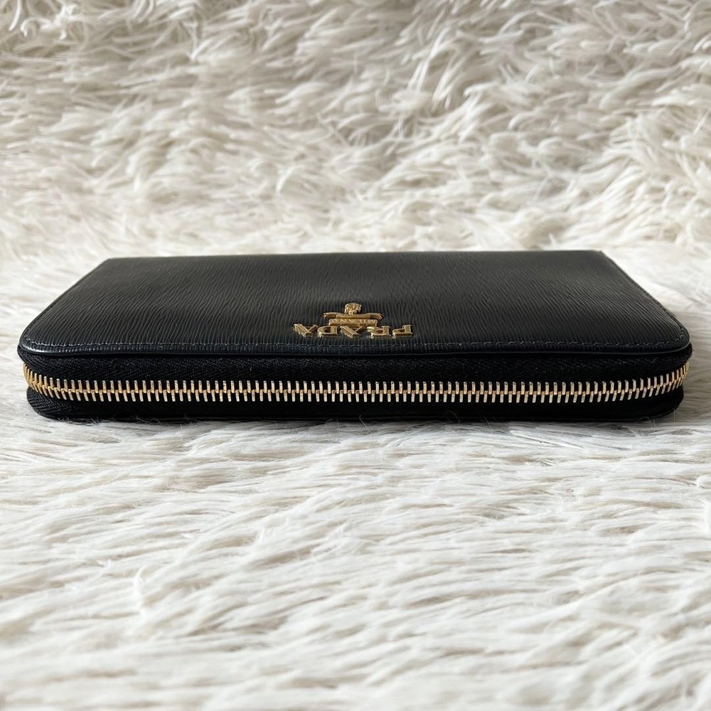 PRADA Vittero Move Long Wallet Black