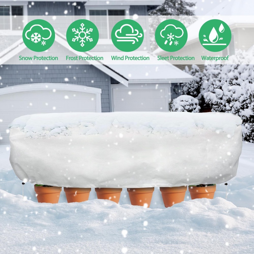 Plant Covers Freeze Protection, 2 Pack 4.1 x 2 x 1.6 ft Rectangular Raised Ga...