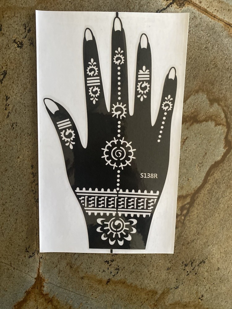 Full Hand Henna Stencil #S138R