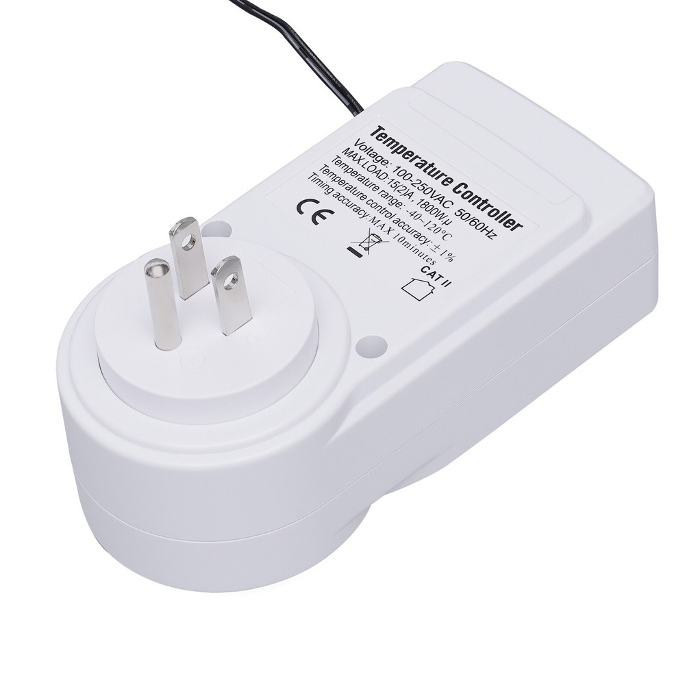 ABS Digital Thermostat Plug Outlet Temperature Controller Heater Cooler Switch