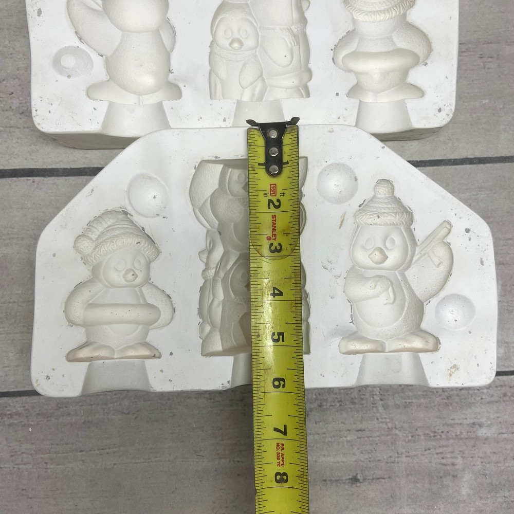 1997 Clay Magic Ceramic Casting Mold Penguins For Jars #1818