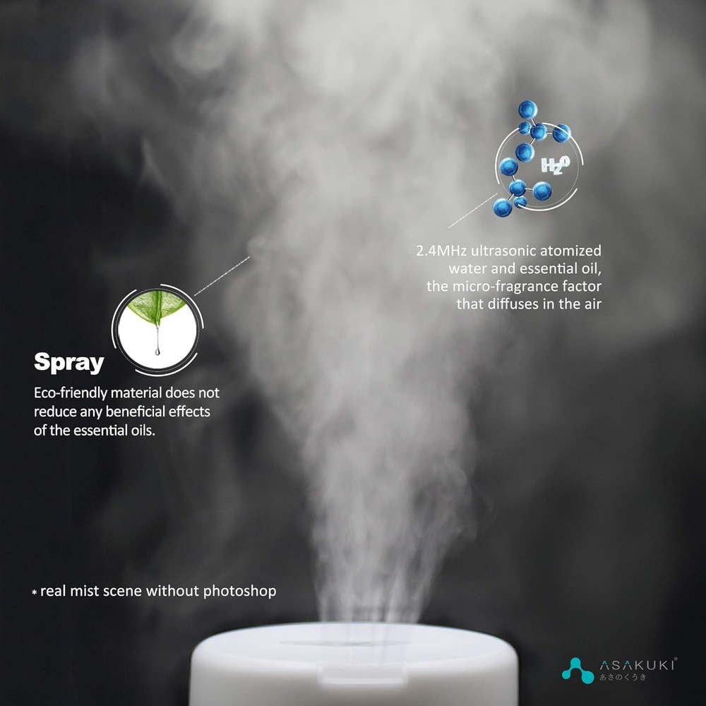 300ML 5-in-1 Essential Oil Diffuser & Quiet Aroma Humidifier ASAKUKI
