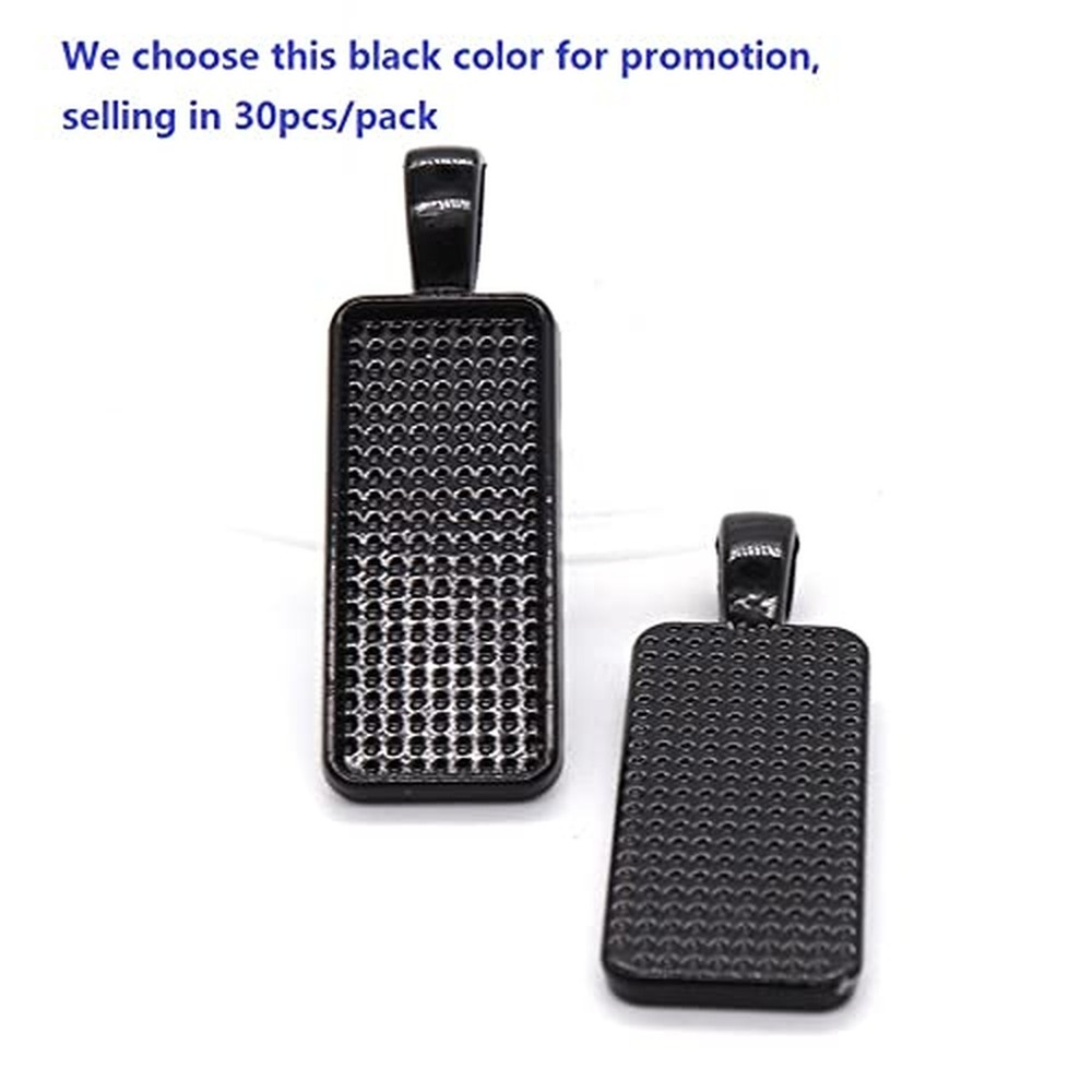 30pcs Rectangle Cabochons 10x25mm Pendant Blank Base Settings Necklace Bezel ...