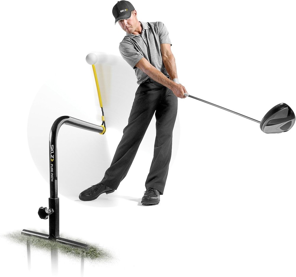 Pure Path Golf Swing Trainer - Instant Feedback & Correction in Yellow, Large