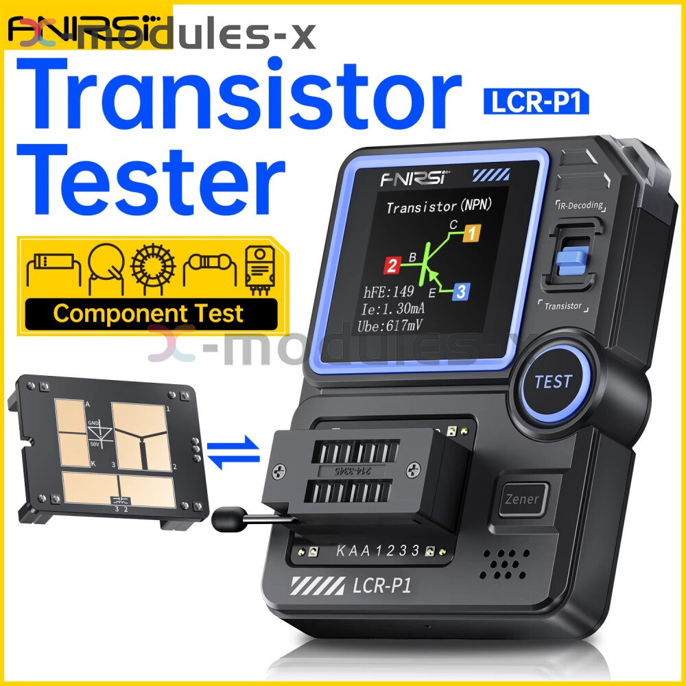 FNIRSI LCR-P1 Transistor Tester Diode Triode Capacitance Meter LCR ESR Tester