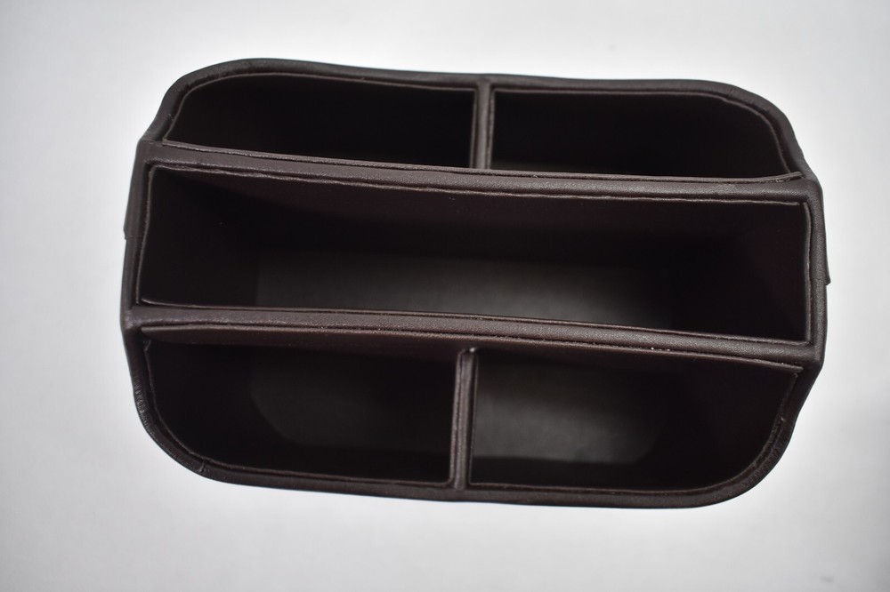 Route 66 Design Leather Organizer Spinning Storage Compartment 5 Pocket