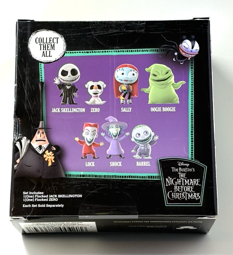 Nightmare Before Christmas 3 sets 7 flocked figures complete series NEW
