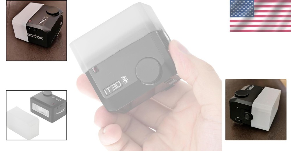 Portable White Diffuser for Godox iT30Pro Flash - Ideal for Vlogging & Portraits