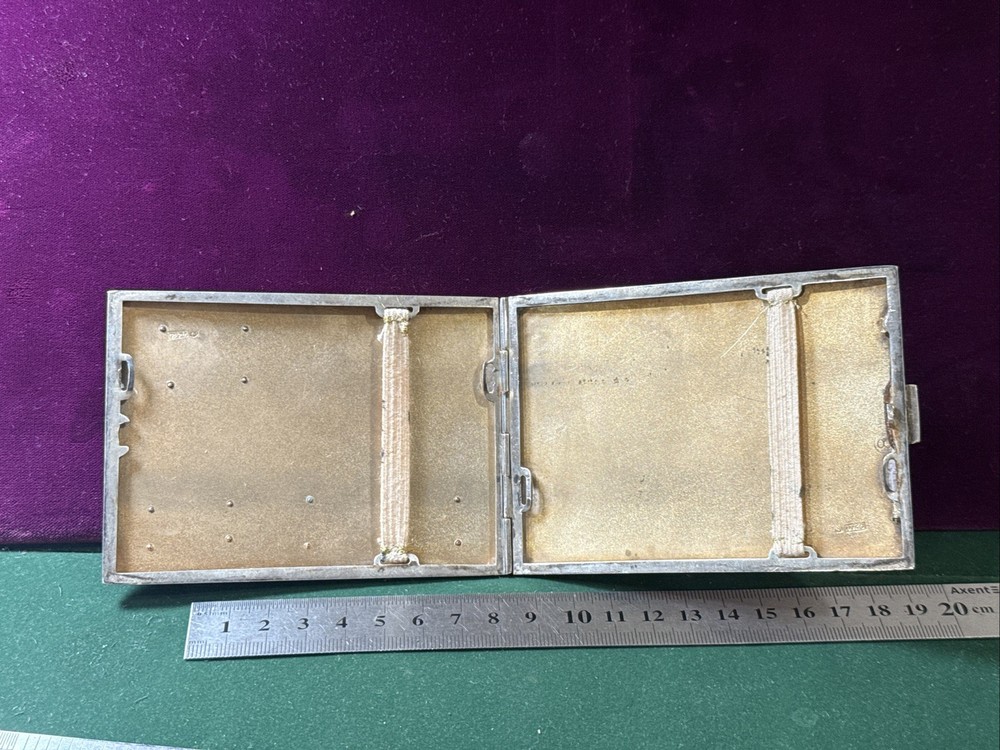 Cigarette Case Scandinavian SILVER .875 with Soviet Awards