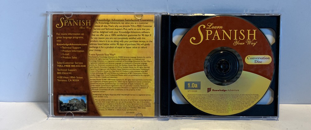 Learn Spanish Your Way - PC CD-ROM & Audio CD (KNOWLEDGE ADVENTURE) 2000 AT&T
