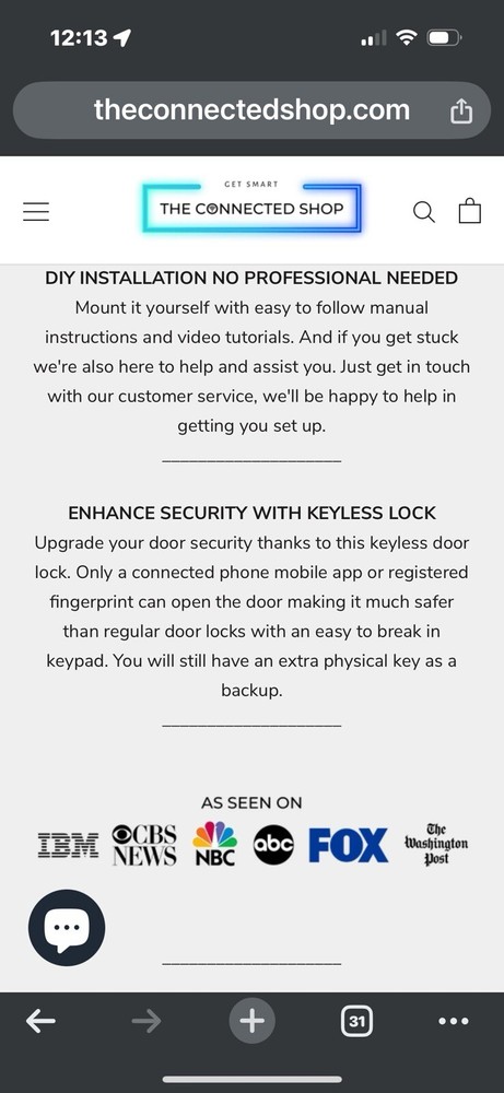 Fingerprint Lock By The Connected Shop