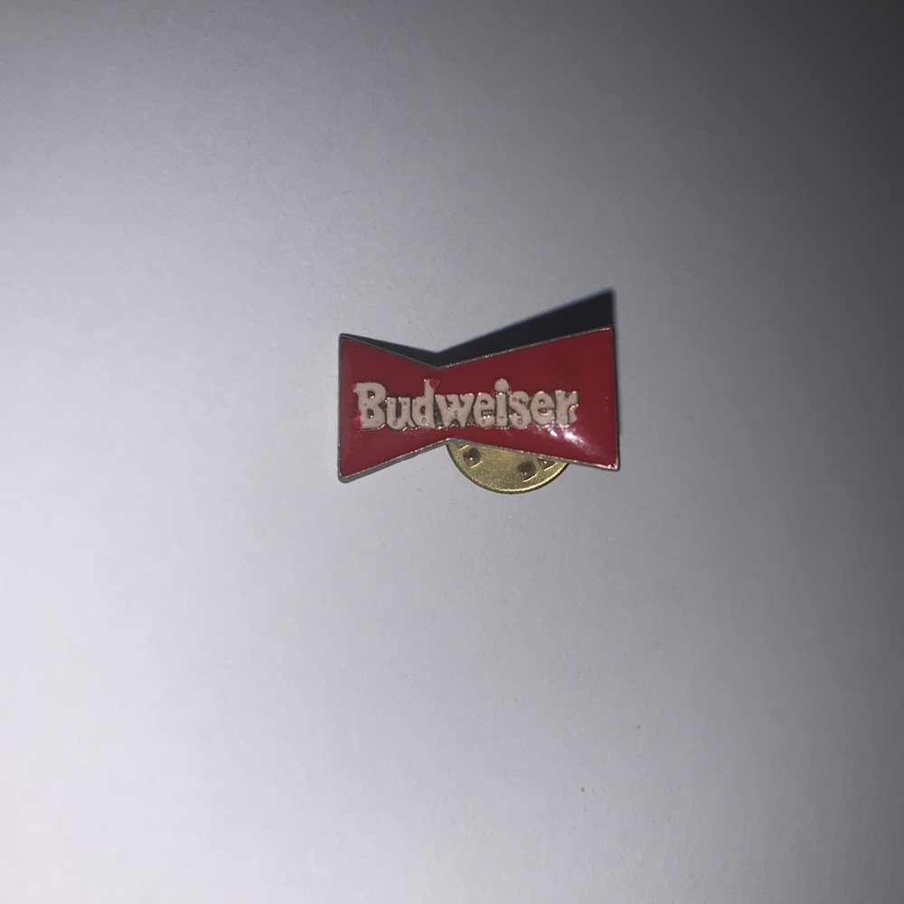 ⭐️ Budweiser Beer Bowtie Shaped Hat Lapel Jacket Pin Pinback