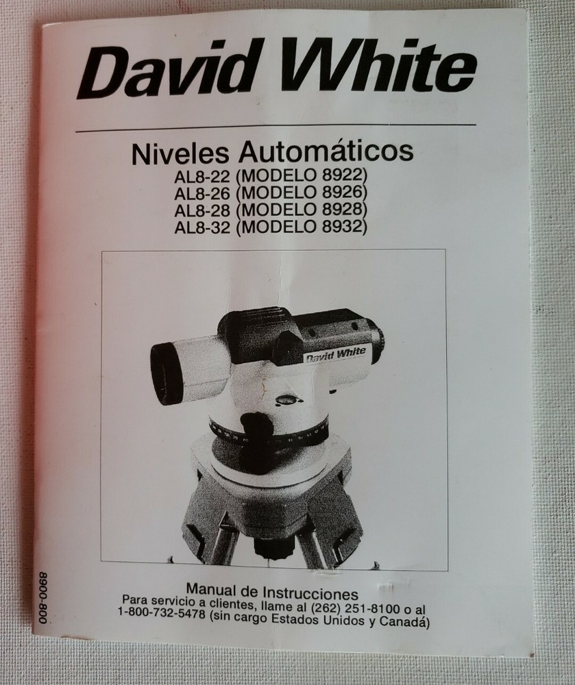 David White AL8-26 26x Power Automatic Optical Surveying Transit Level w/ Case