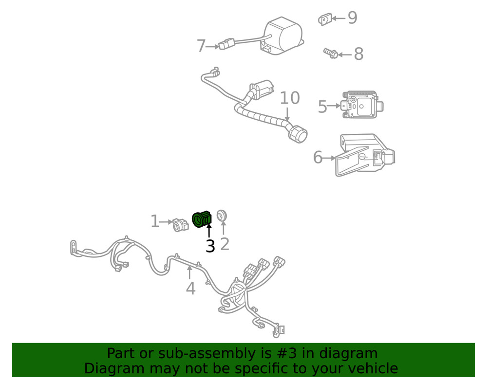 Genuine GM Parking Aid Sensor Bracket 84695395